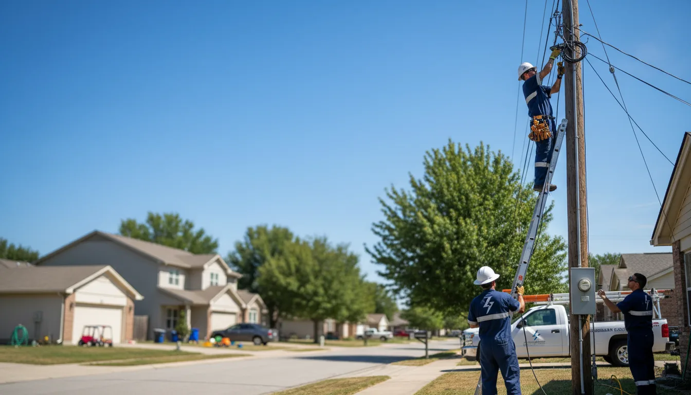 Residential electrician providing installation services in Ames, OK